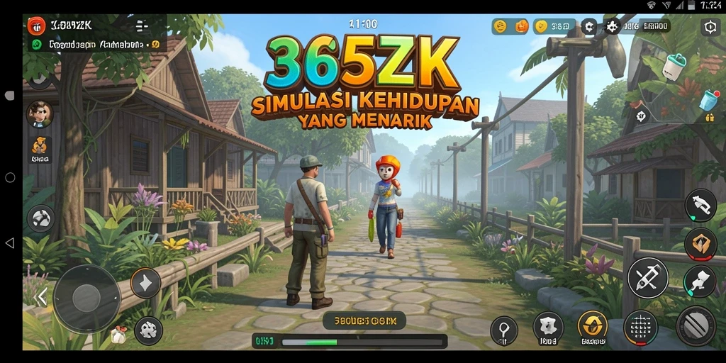 Tampilan gameplay menarik dari 365ZK yang menampilkan kehidupan virtual.