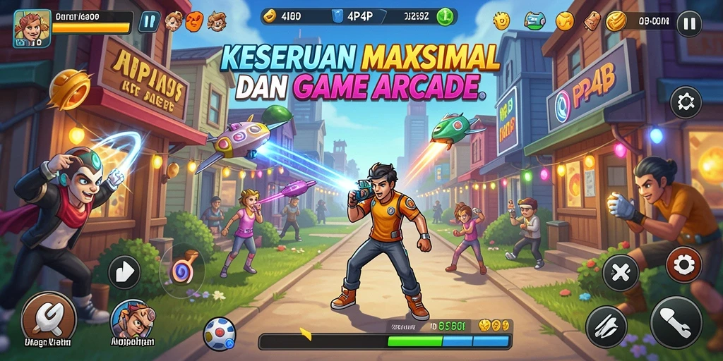 Screenshot utama 4P4P dengan gameplay menarik yang menantang.