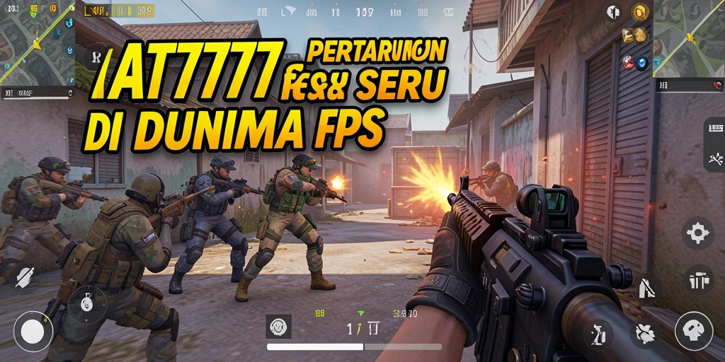 Screenshot menampilkan momen intens dalam pertempuran FPS AT777.