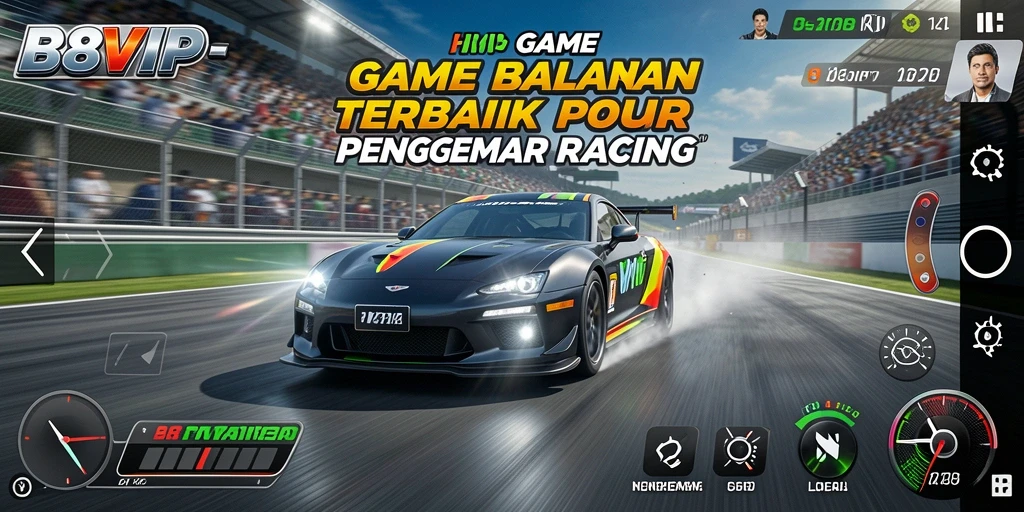Gameplay B8VIP yang menegangkan di jalur balap.