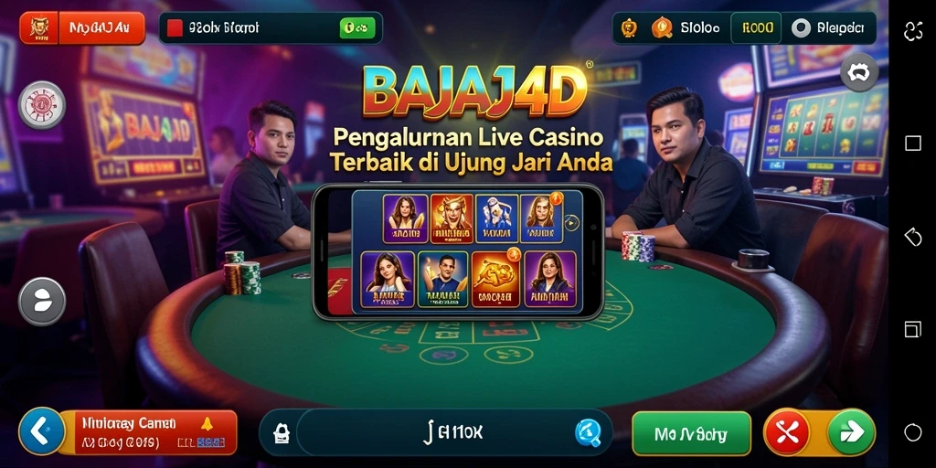 Tampilan gameplay Live Casino yang mendebarkan di BAJAJ4D.