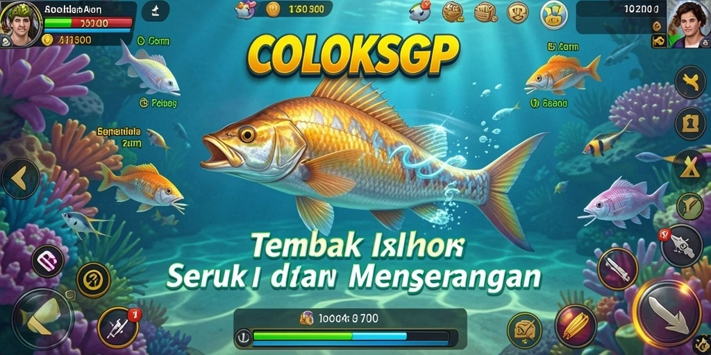 Screenshot COLOKSGP menampilkan aksi menembak ikan yang seru.