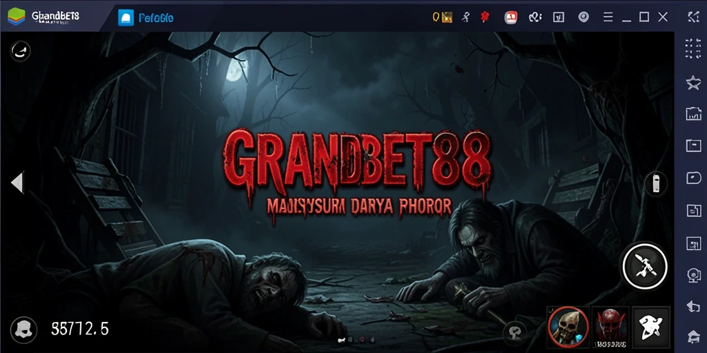 Tampilan gameplay yang mencekam dan penuh kengerian.