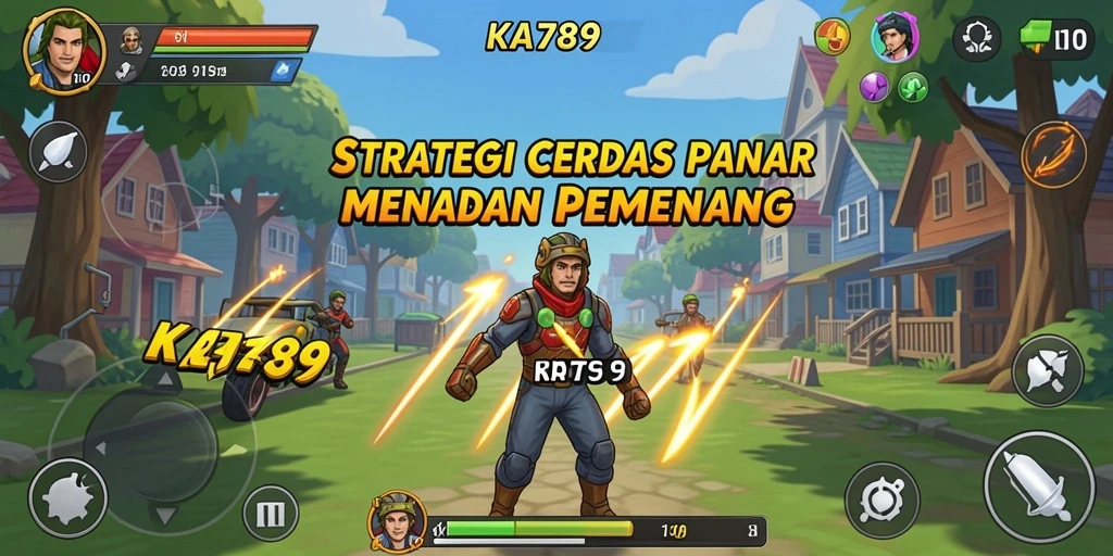Screenshot gameplay KA789 menampilkan aksi pertempuran strategi yang intens.