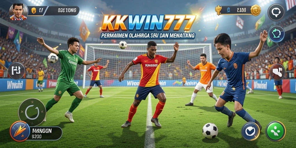 Tampilan gameplay <strong>KKWIN777</strong> yang menarik dan penuh aksi olahraga.