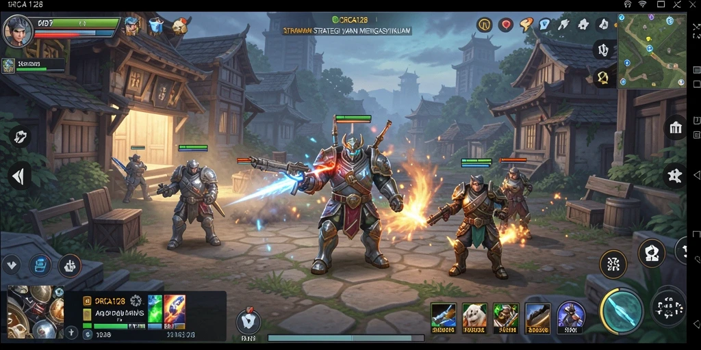 Tampilan utama gameplay ORCA128 yang menarik dan penuh aksi.