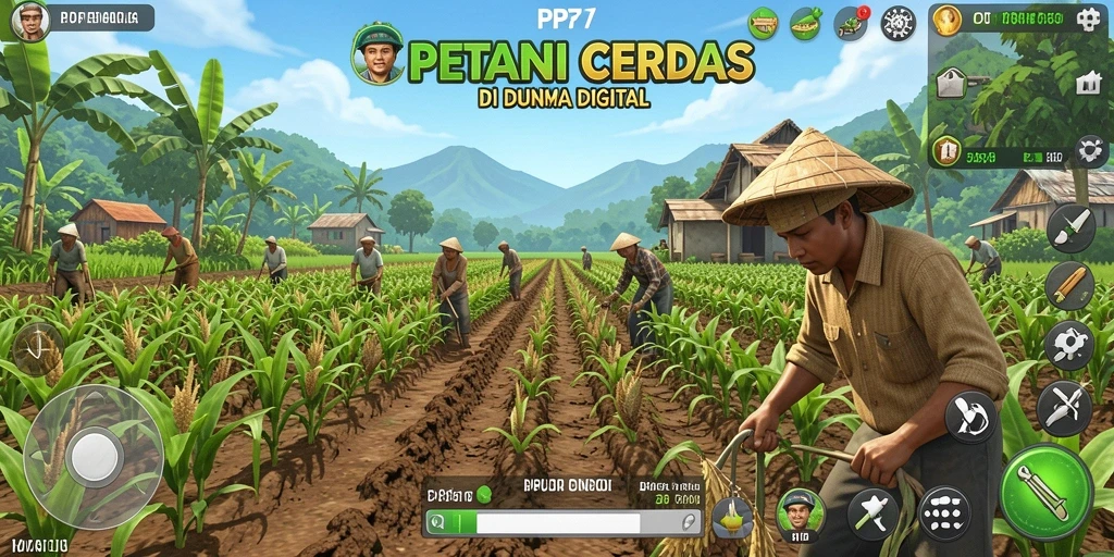 Tampilan gameplay PP7 yang menakjubkan dengan aktivitas bertani.