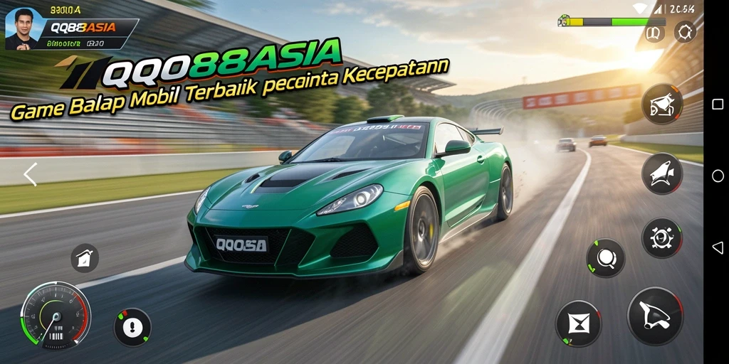 Gameplay balap mobil yang seru dan menegangkan di QQ88ASIA.
