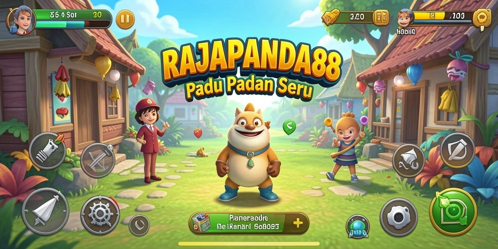 Tampilan gameplay seru dari RAJAPANDA88 dengan tantangan Match-3.