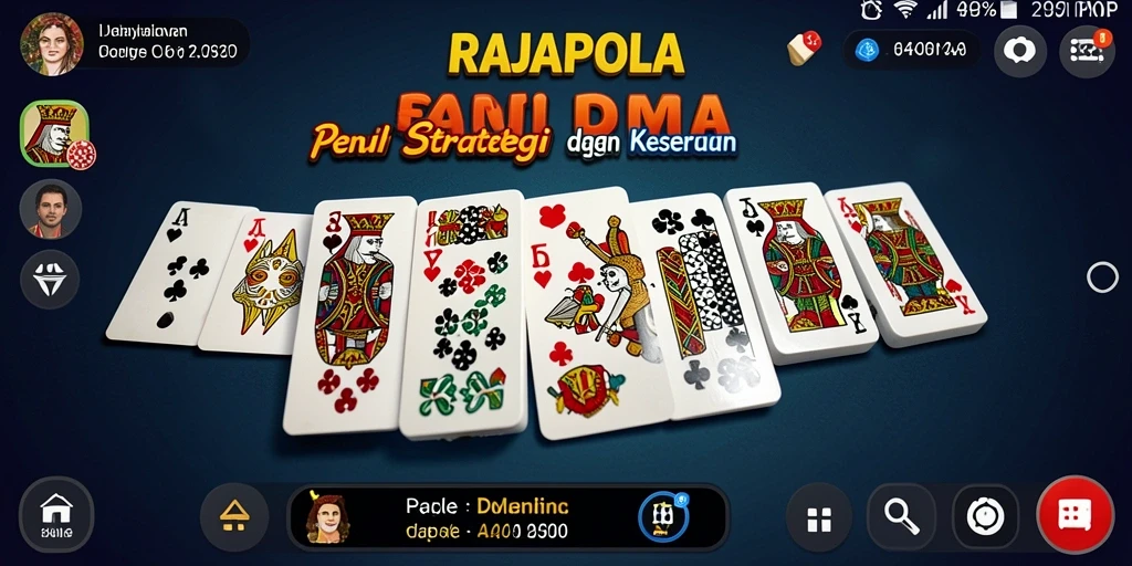 Tampilan gameplay seru dalam permainan Domino RAJAPOLA.