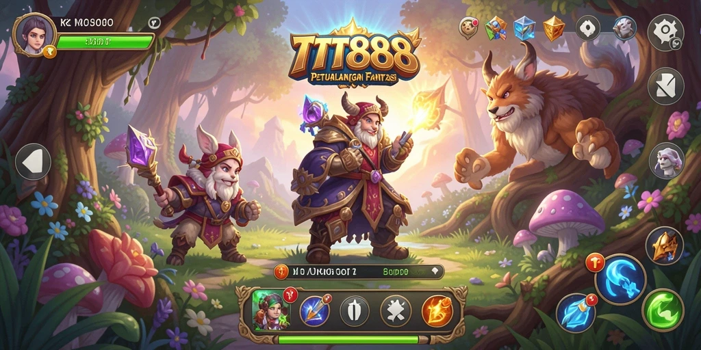 Screenshot gameplay TTT888 menampilkan aksi pertarungan yang seru.